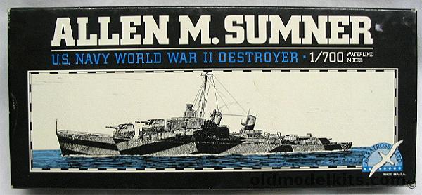 Albatross 1/700 USS Allen M. Sumner Destroyer, 1001 plastic model kit
